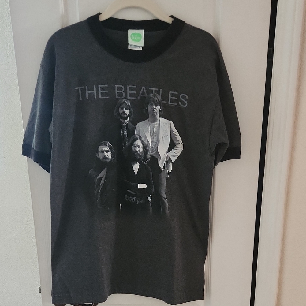 The Beatles Charcoal Graphic Tee, Size Medium